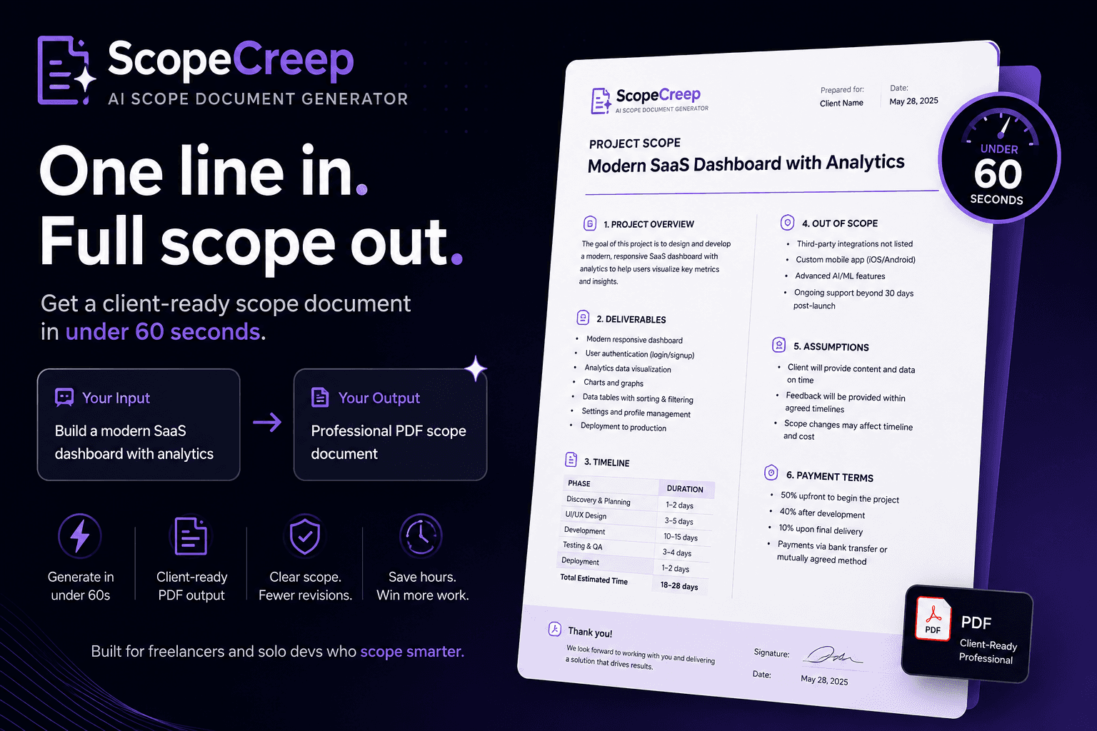 ScopeCreep — AI Scope Document Generator project cover