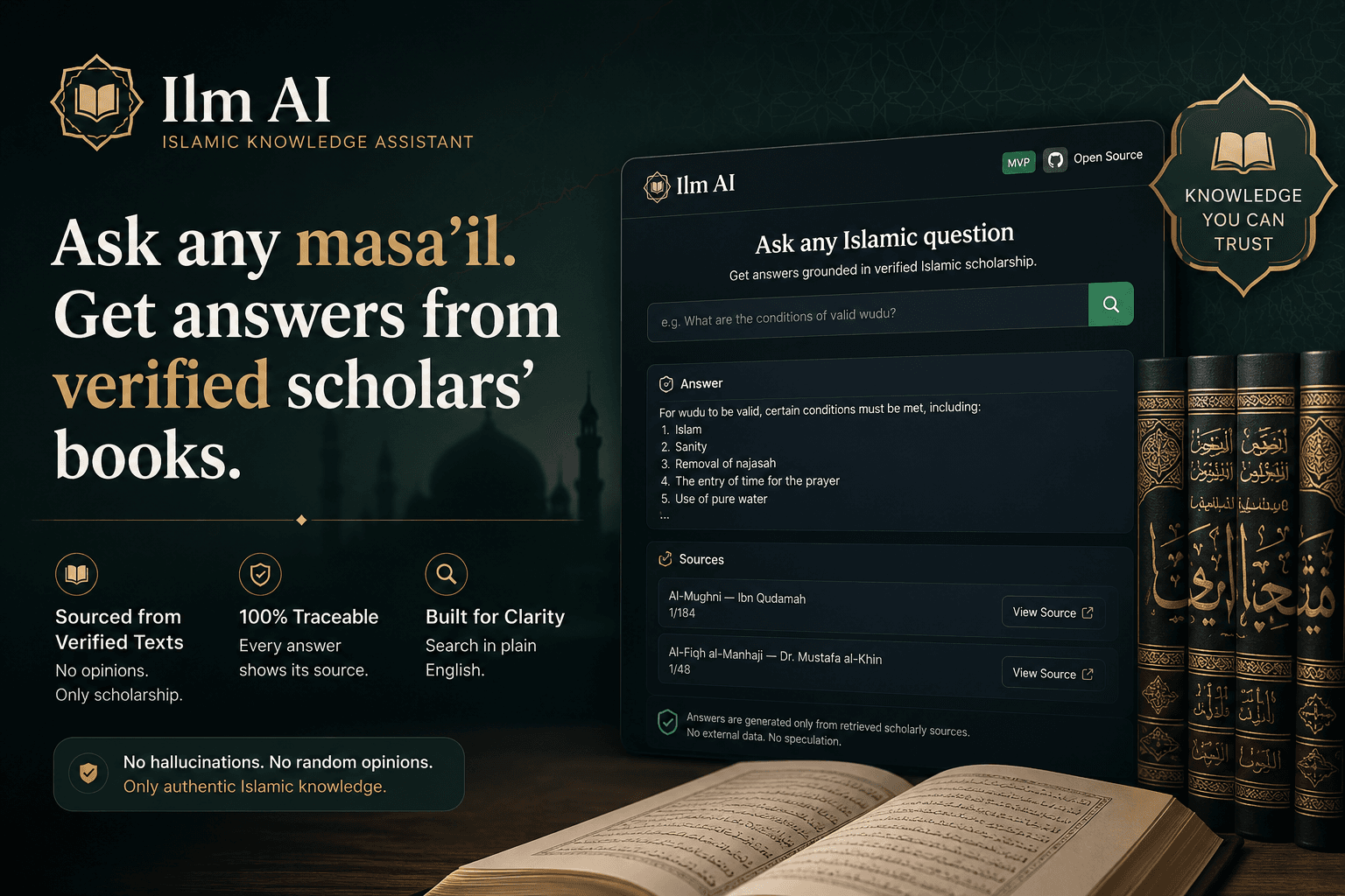 Ilm AI — Islamic Knowledge Assistant project cover